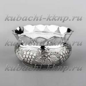 Серебряная конфетница «Виноград» - кф168