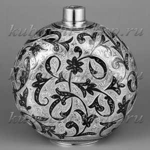 Серебряная фляга «Боченок» - фл037