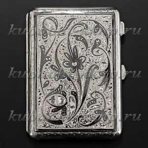 Портсигар серебряный - pd0002