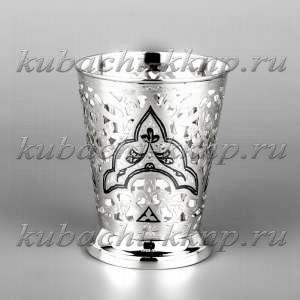 Салфетница из серебра с гравировкой  - сл022