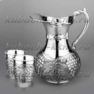 Набор для питья воды из серебра «Виноград» - ндв029