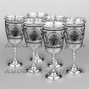 Набор фужеров из серебра 
