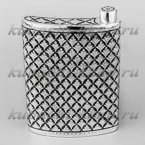 Фляга серебряная  «Три капли» - фл070