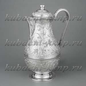 Серебряный кувшин без черни 