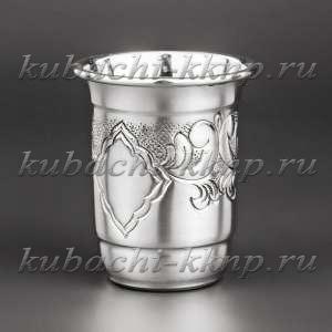 Серебряная стопкас интересным узором, 40 мл - стп025
