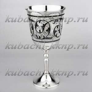 Фужер для вина, серебро 875 пробы - ф100