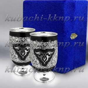 набор из двух серебряных стаканов ручной работы 