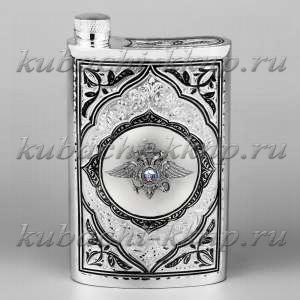 Серебряная фляга с гербом МВД - флмвд