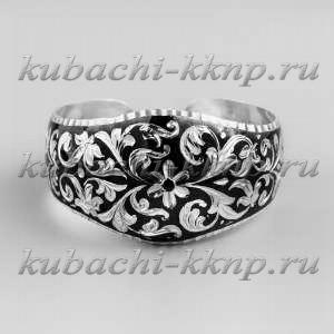 Браслет из серебра с кубачинскими узорами - БР40