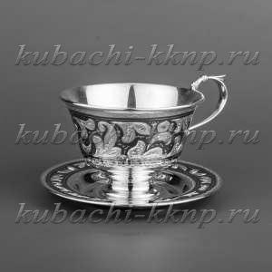 Серебряный чайная пара для чая или на подарок - чп014