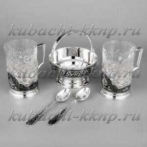 Серебряный чайный набор - чср012