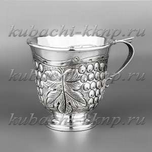 Серебряная кружка «Виноград» - кр088 Серебряная кружка «Виноград» - кр088