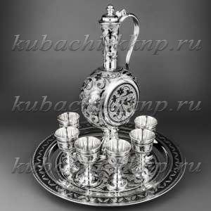 Коньячный сервиз серебряный - кз0001