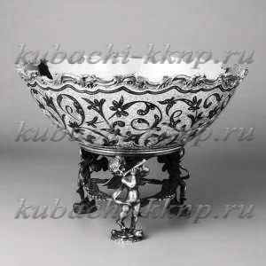 Ваза для фруктов серебряная 