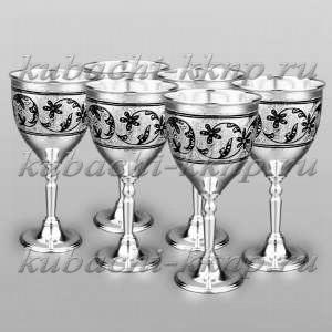Набор серебряных бокалов  - ф00015-6