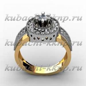 Кольцо из золота с фианитами 
