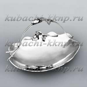 Оригинальная серебряная конфетница 