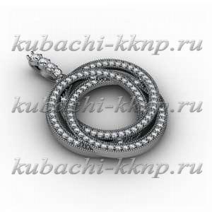 Небольшой кулон из белого золота - Yuv - П - 1062