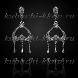 Висячие серьги серебро  Висячие серьги серебро