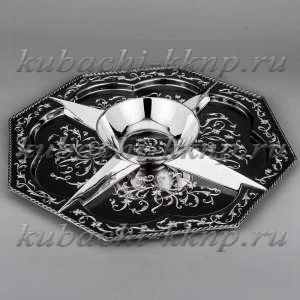 Серебряная менажница «Грация» - мн02