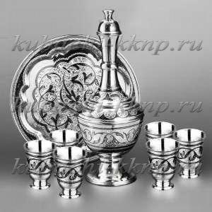 Серебряный набор для водки, виски или коньяка  Серебряный набор для водки, виски или коньяка
