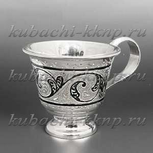 Кофейная чашка из серебра 875 пробы - Ч022