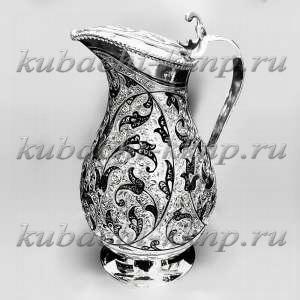 Серебряный кувшин с крышкой - КВ172
