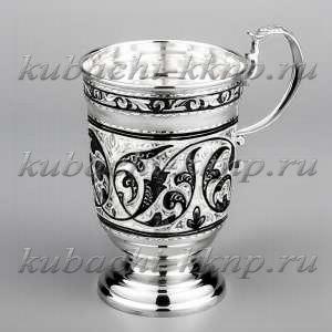 Серебряная кружка на ножке - кр127 Серебряная кружка на ножке - кр127