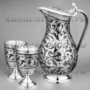 Оригинальный набор для воды или вина из серебра - ндв089