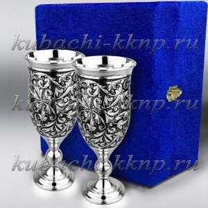 Набор авторских больших серебряных фужеров - ф117-2