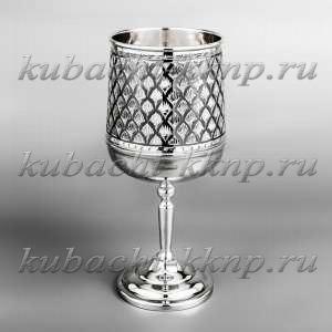 Серебряный Фужер для вина «Чешуя» - ф00018