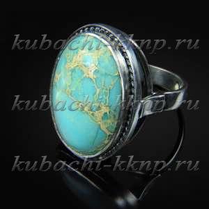 Серебряное кольцо с натуральным варисцидом - к227