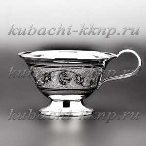 Чашка Кубачинская серебряная для чая или воды - ч0004