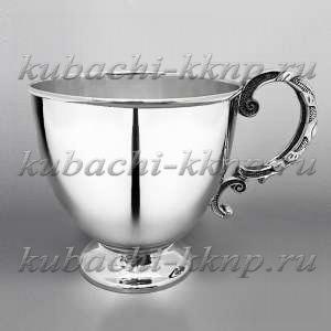 Серебряная кружка с оригинальной ручкой - кр113 Серебряная кружка с оригинальной ручкой - кр113