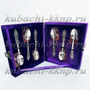 Набор кофейных ложек с чернением - л022-6