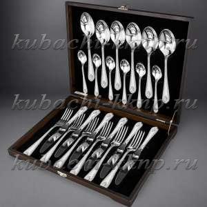 Столовый набор на шесть персон из серебра 925 пробы 