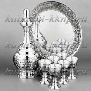 Серебряный набор для водки на шесть персон  Серебряный набор для водки на шесть персон