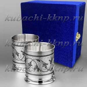 Серебряный набор из двух стаканов - ст031-2