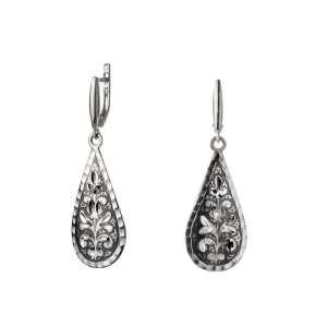 Висячие серьги Кубачи из серебра 875 пробы Тутта - Ag-вс-4 Висячие серьги Кубачи из серебра 875 пробы Тутта - Ag-вс-4