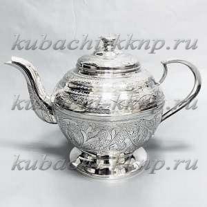 Чайник серебряный без черни - ЧН046 Чайник серебряный без черни - ЧН046