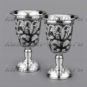 Набор серебряных бокалов для вина 