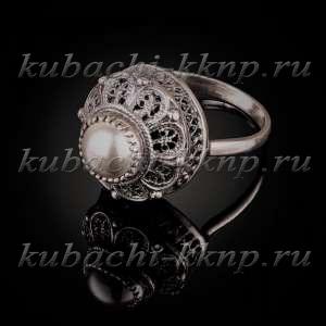 Женское серебряное кольцо с филигранью - к286