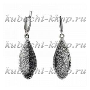 Висячие серьги Кубачи - Ag-вс-10 Висячие серьги Кубачи - Ag-вс-10