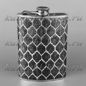 Серебряная фляга с откидной крышкой 