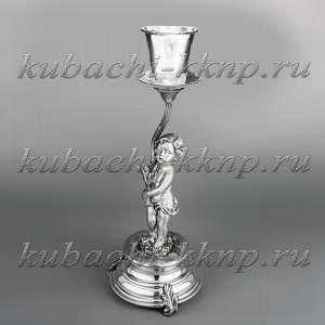 Серебряный подсвечник 