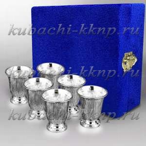 Набор из шести серебряных стопок 