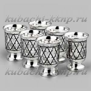 Набор из шести серебряных стопок 