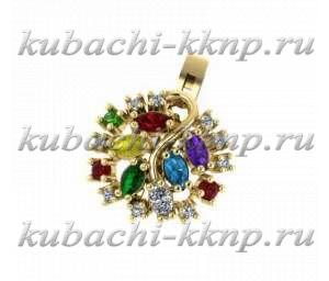 Золотой кулон  под цепочку 