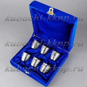 Набор серебряных стопок  «На шестерых» - нс010