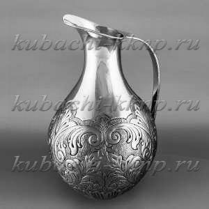 Нежный серебряный кувшин с узким горлышком - КВ207